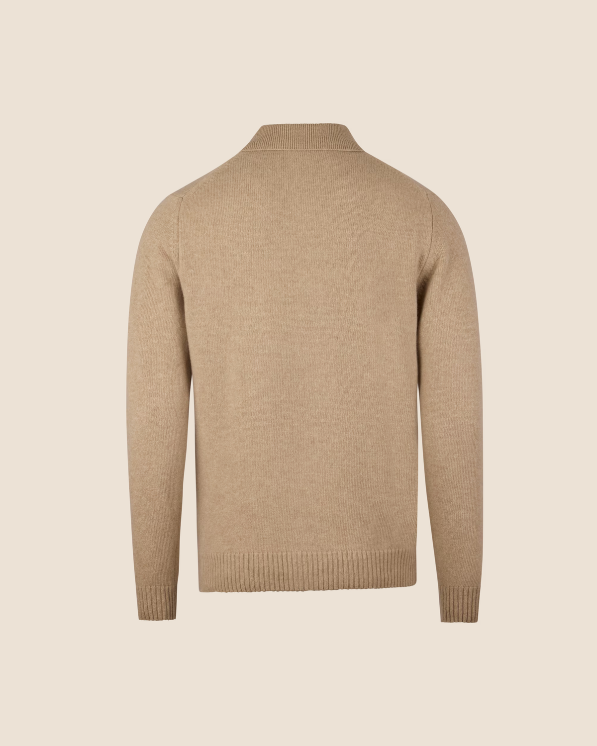 Cardigan merinoull polokrage - Beige
