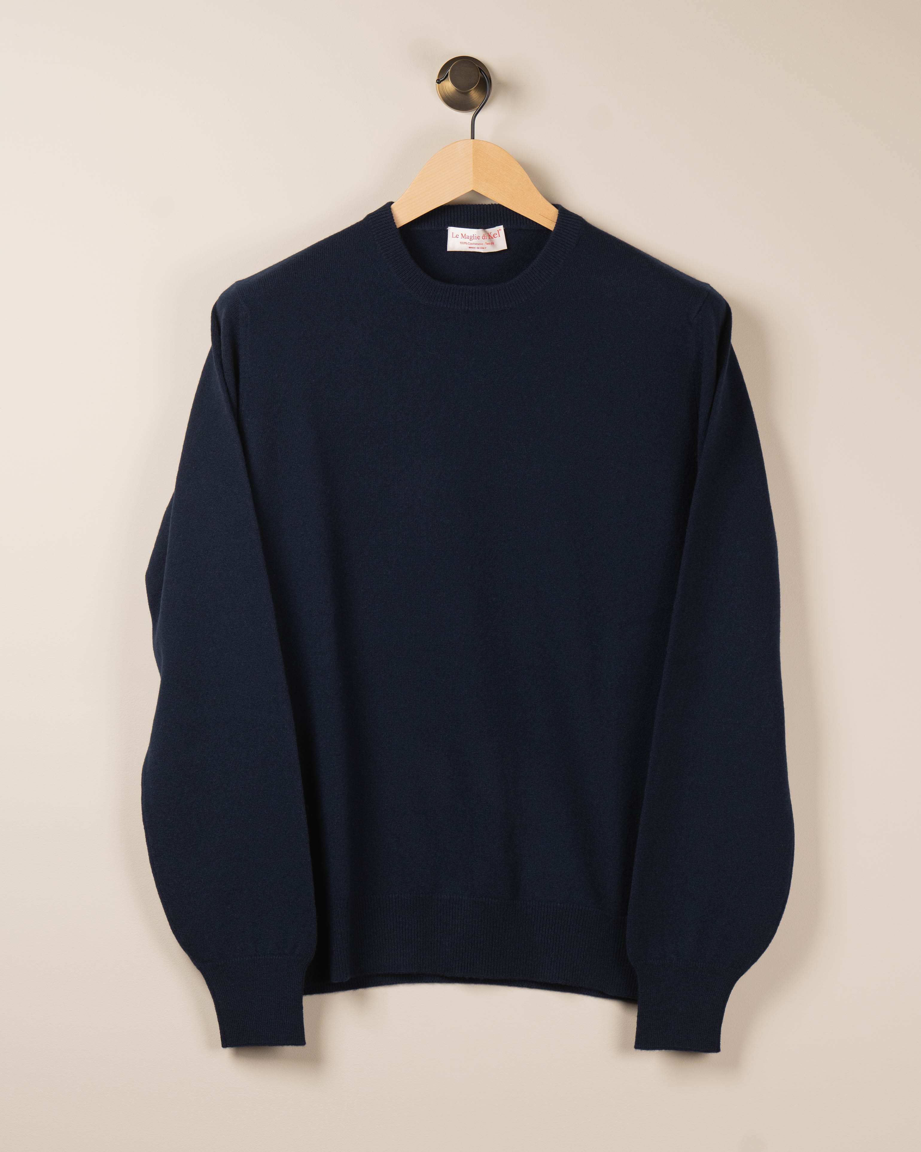 Kashmir Rundhals Genser - Navy