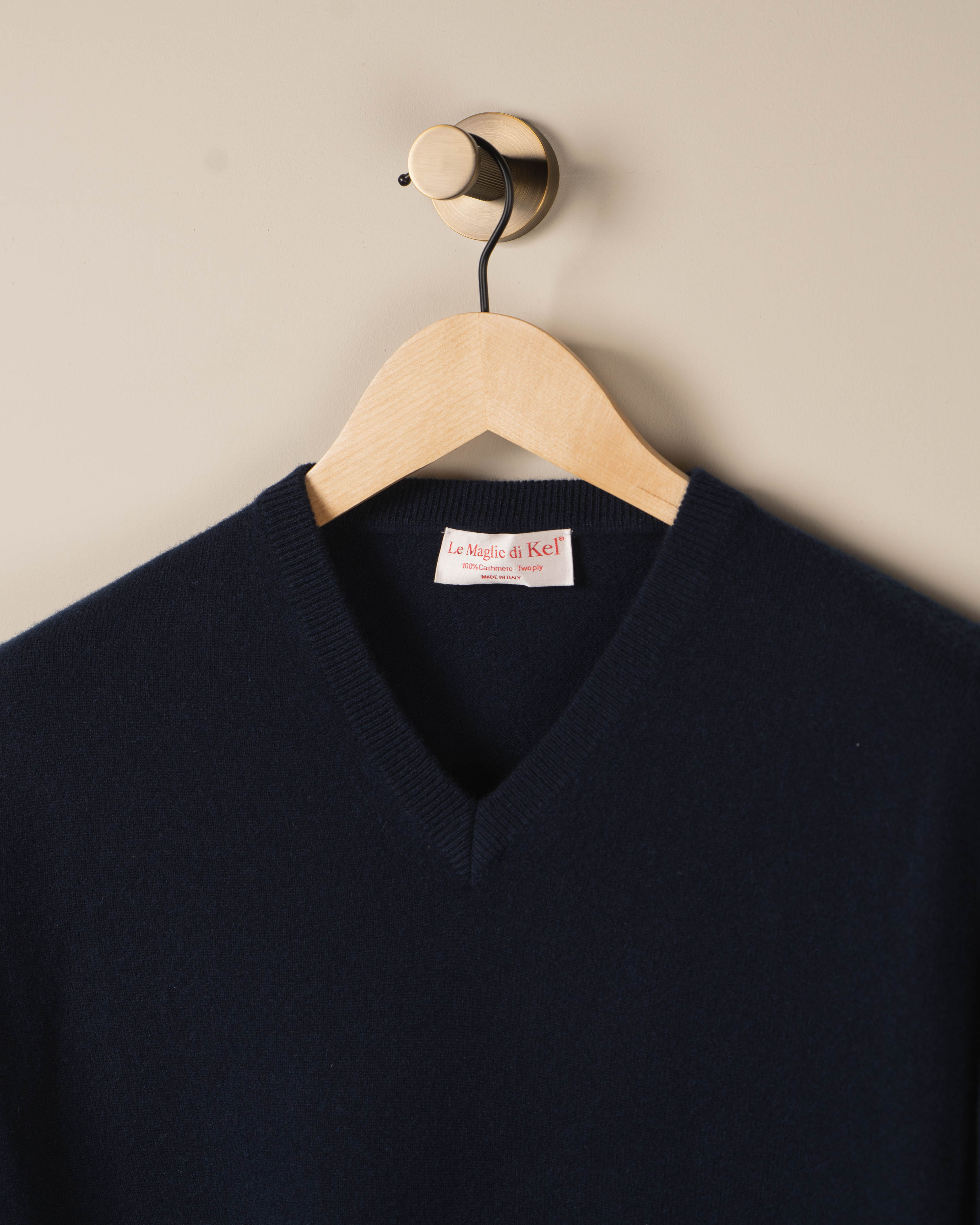Kashmir V-hals Genser - Navy