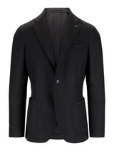 Enkeltspent ull & cashmere jakke i flanell-Lardini-www.gunnaroye.no