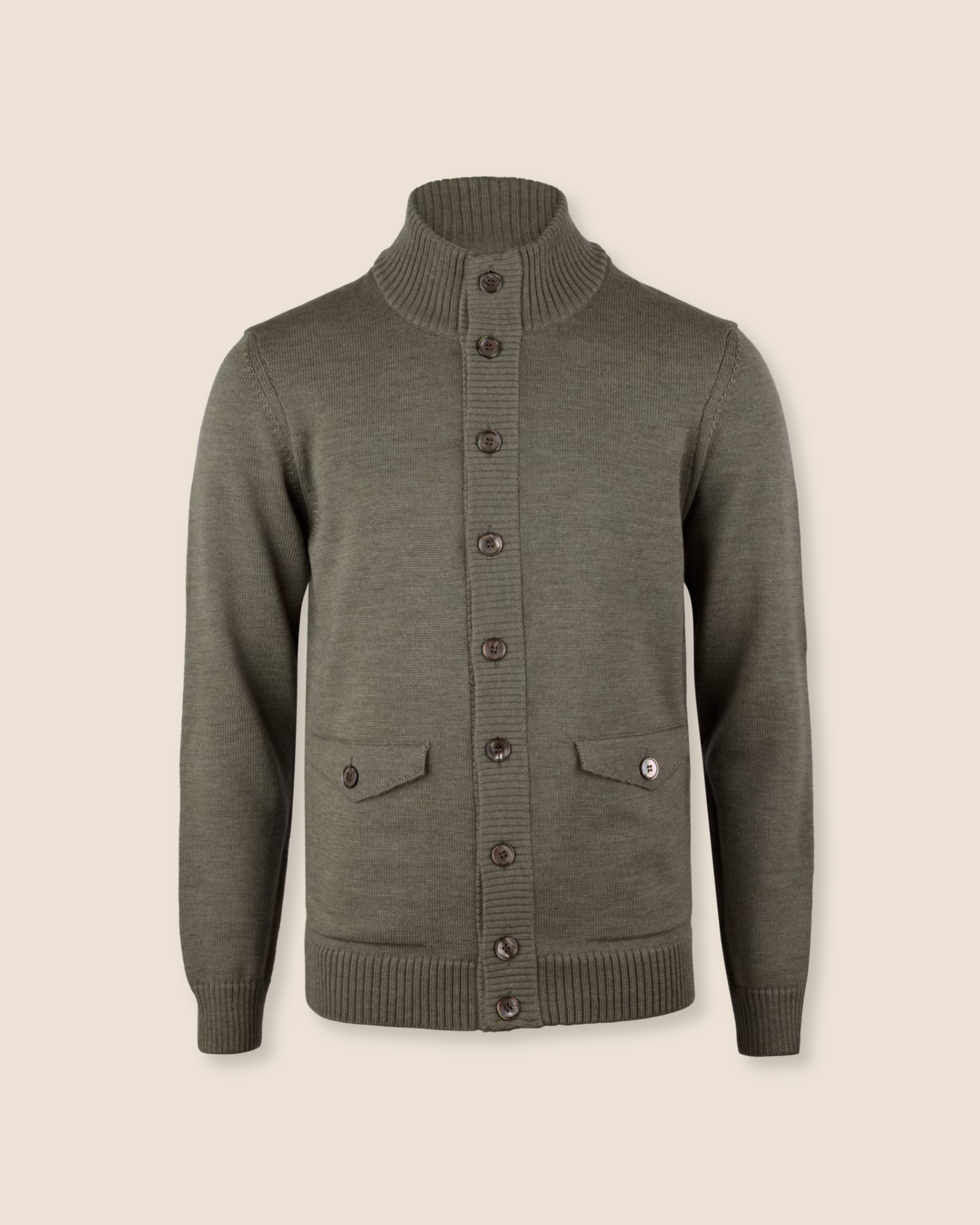 Merino Cardigan - Grønn