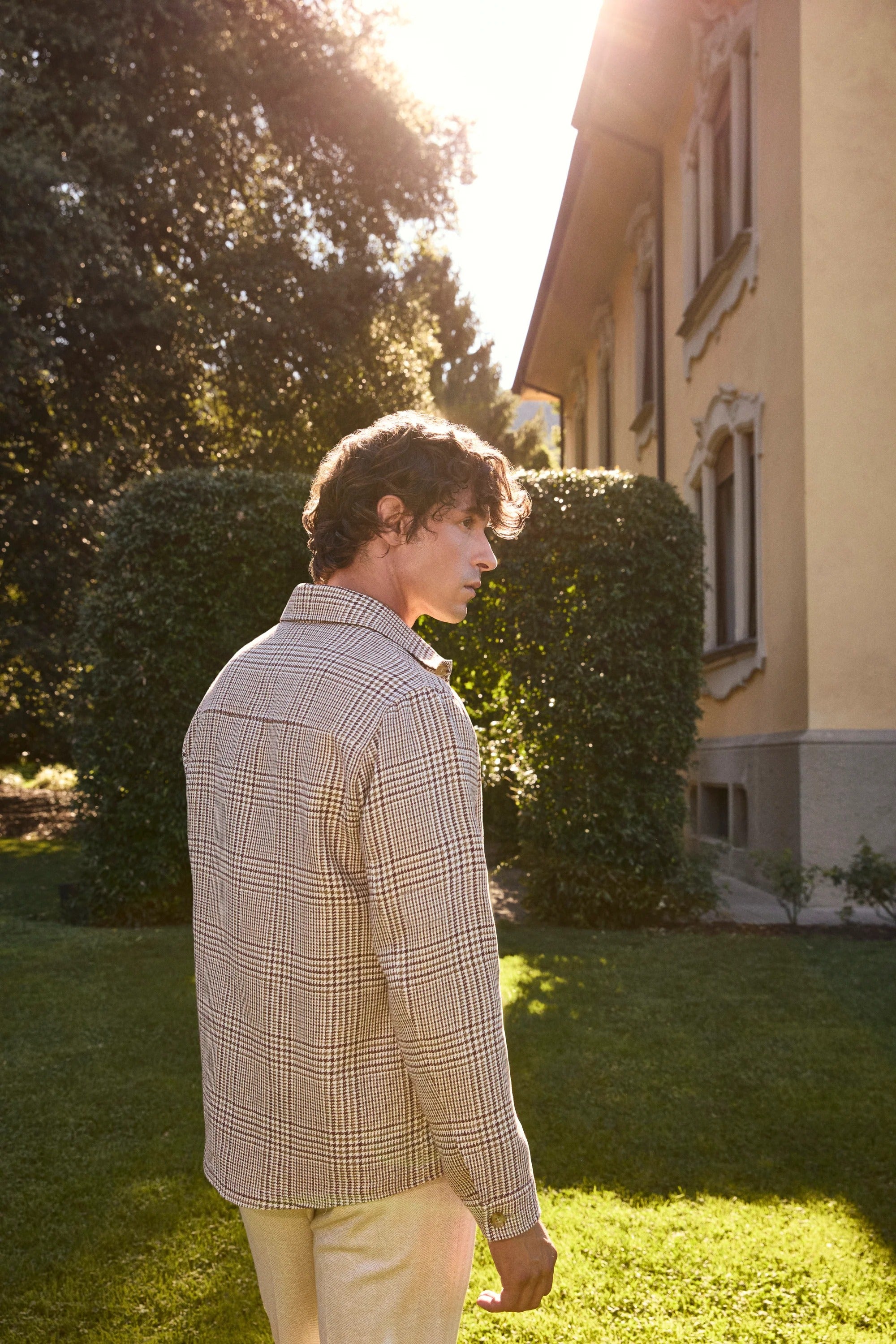 Overshirt Ruter - Brun/rød