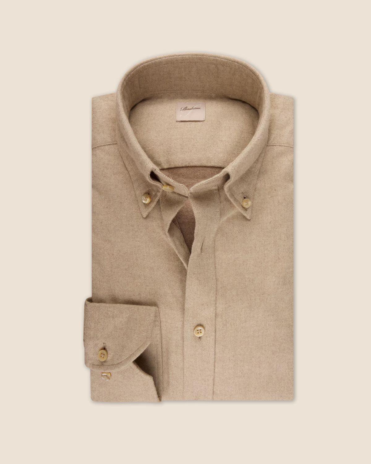 Flanellskjorte Regular - Beige
