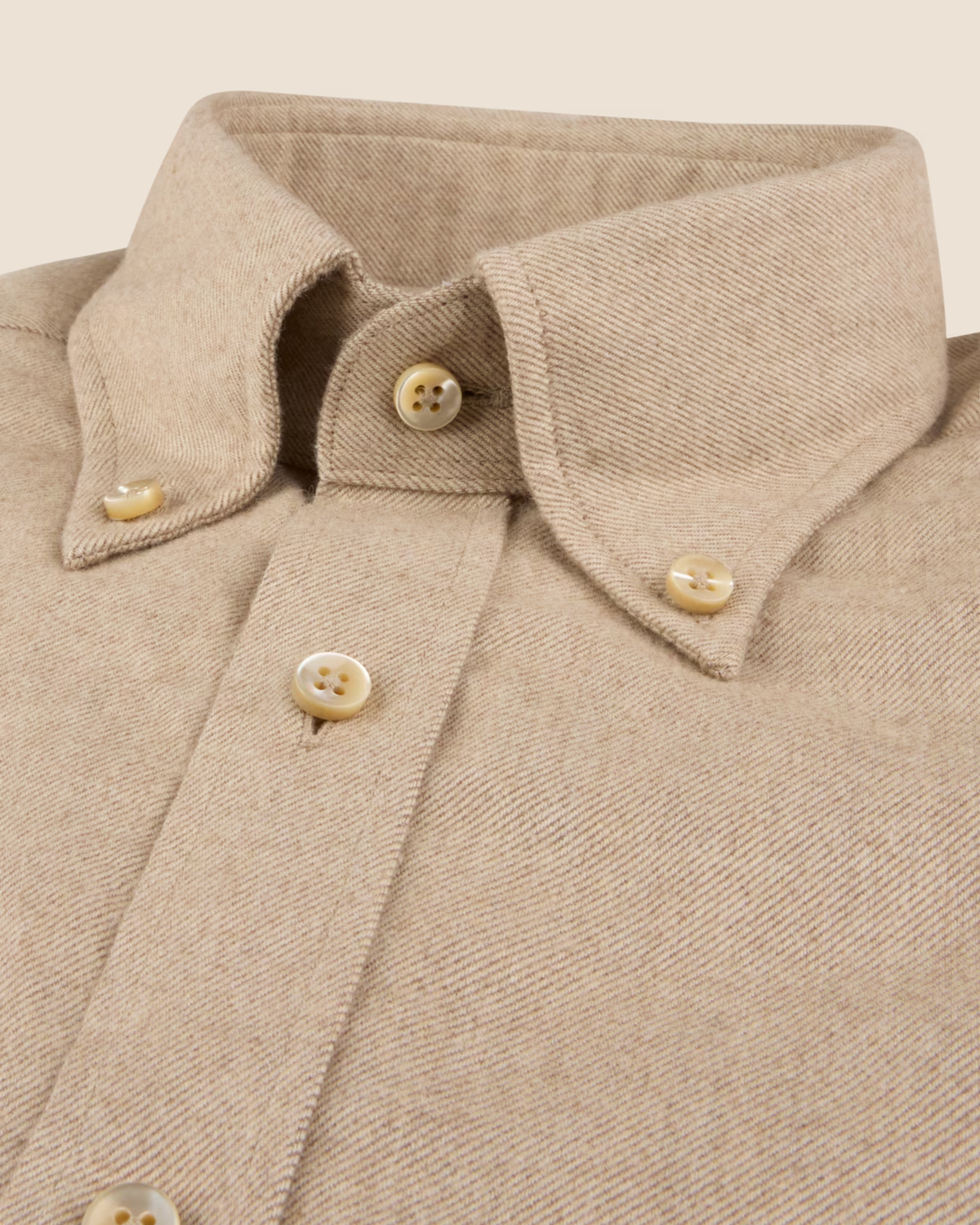 Flanellskjorte Regular - Beige