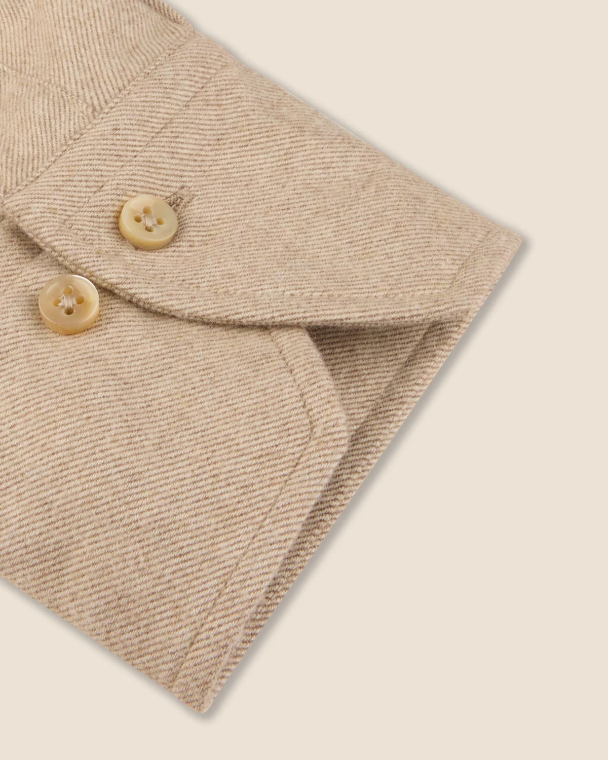 Flanellskjorte Regular - Beige
