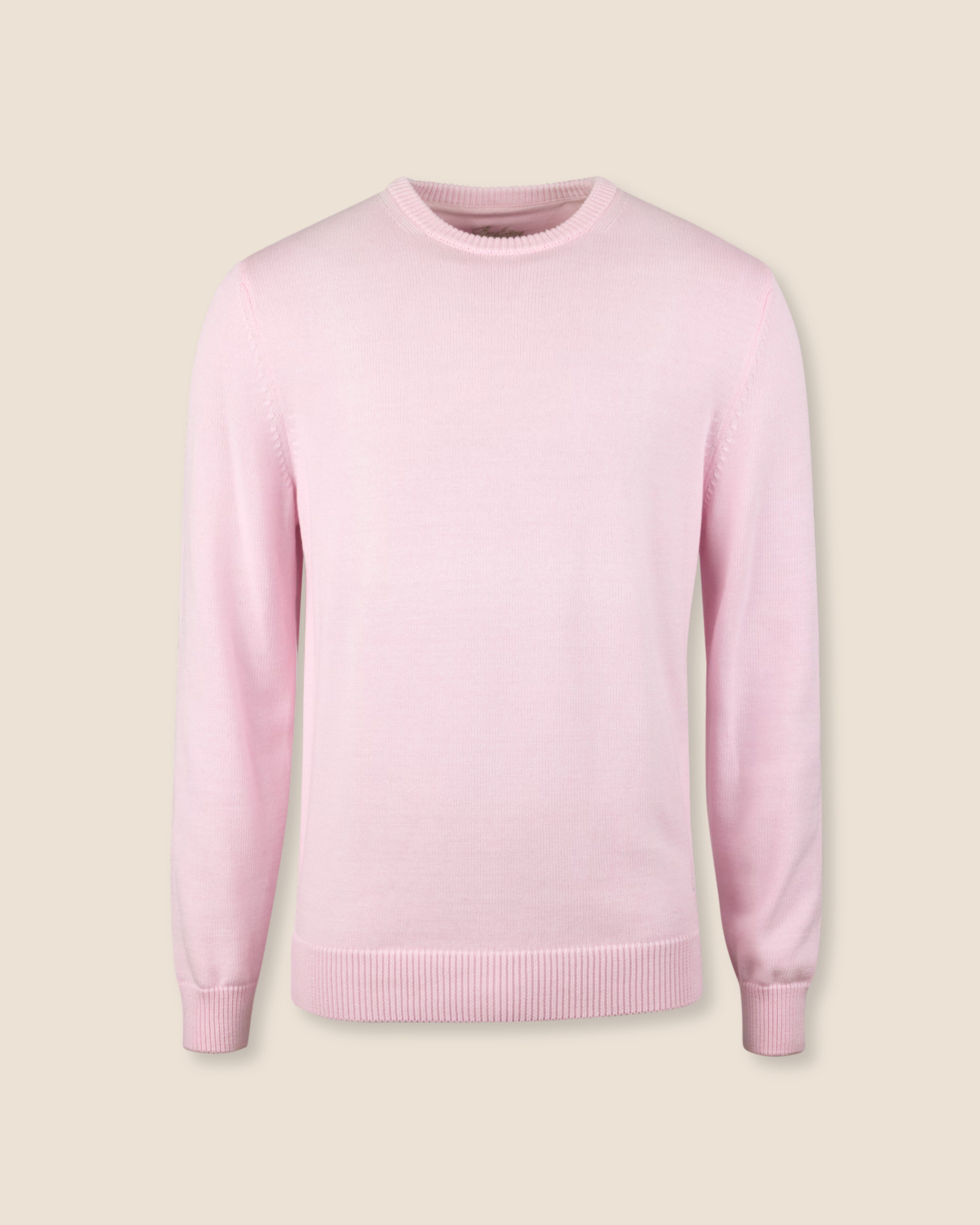 Rundhals Genser Bomull - Rosa