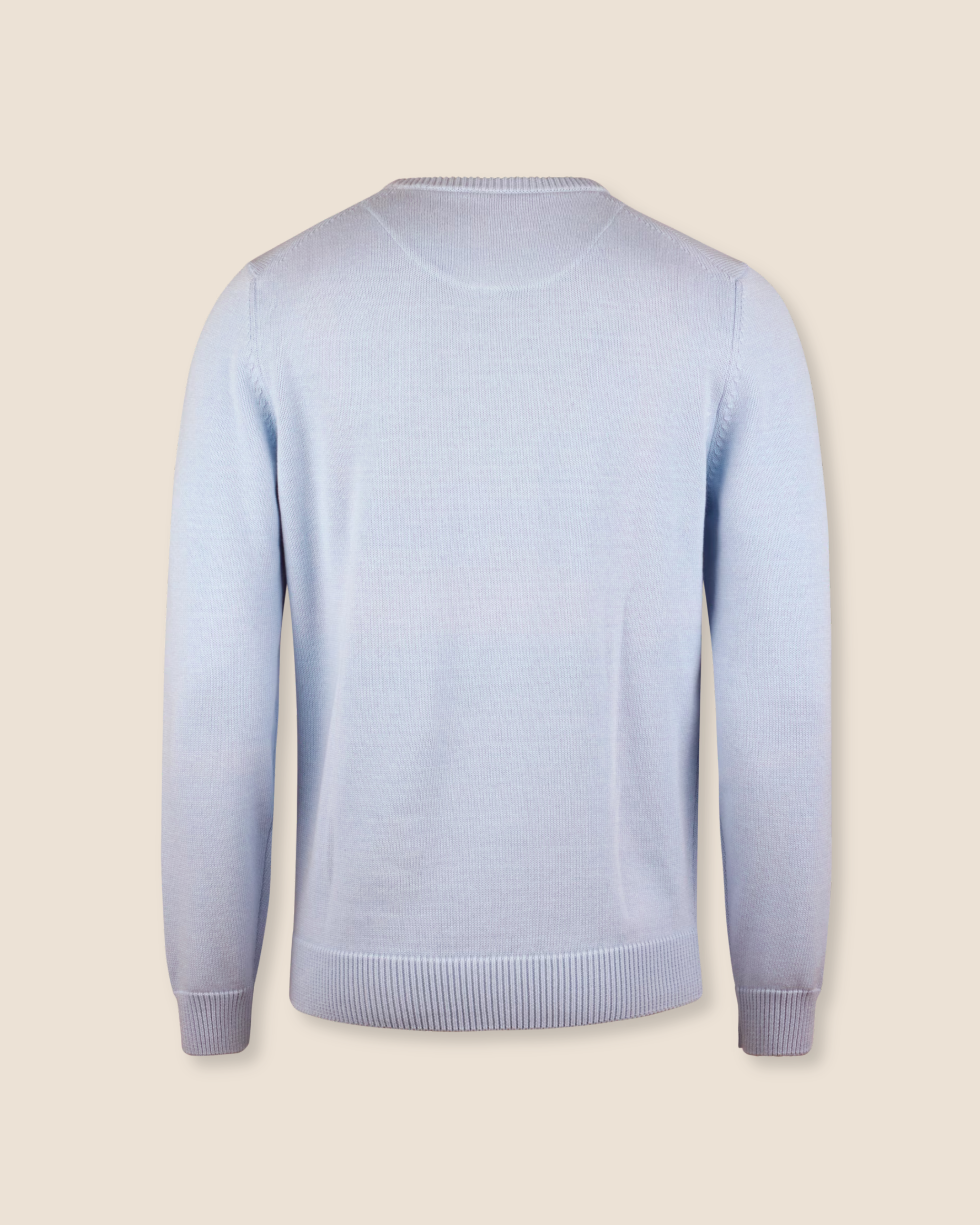 Rundhals Genser Bomull - Lys blå
