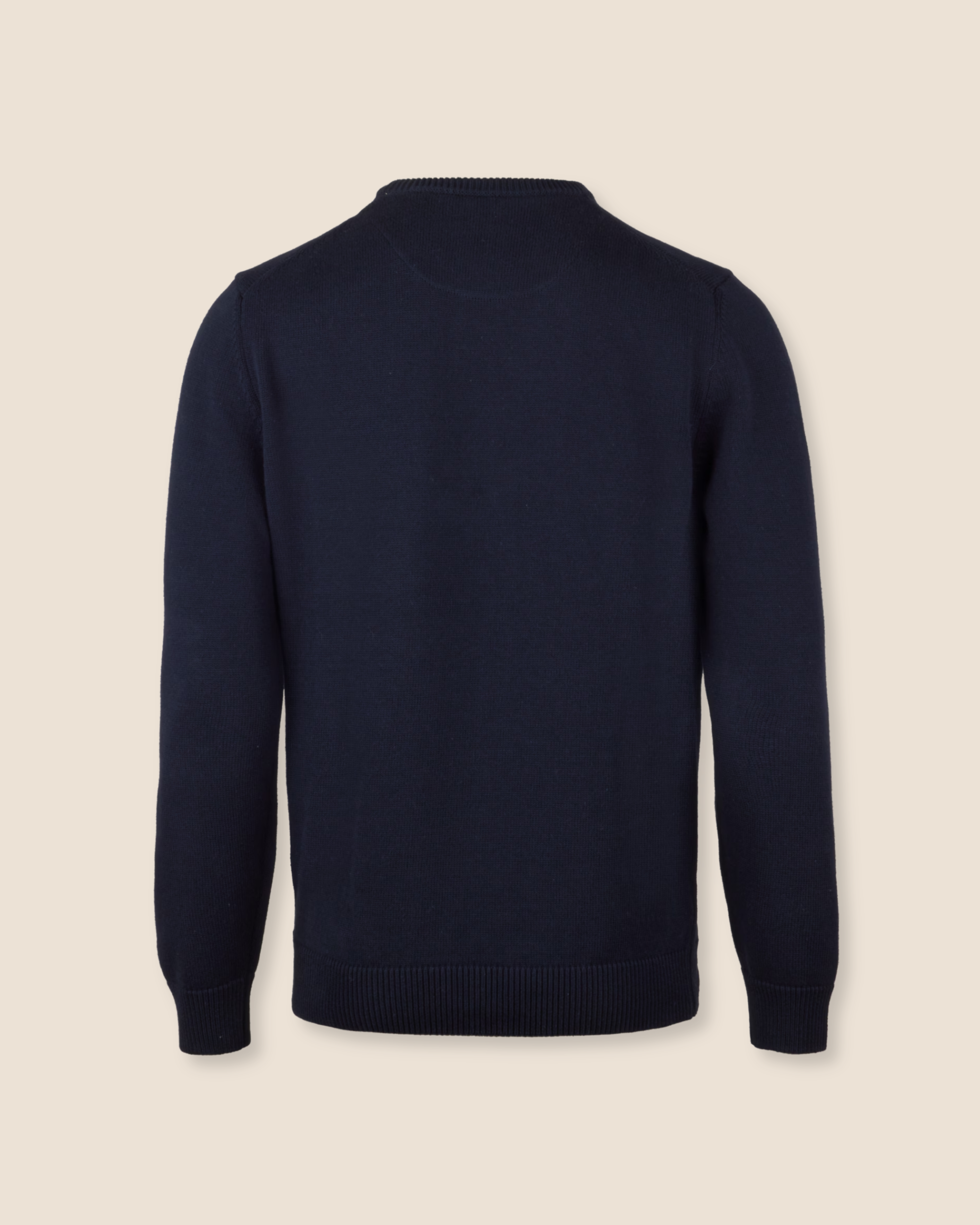 Rundhals Genser Bomull - Navy