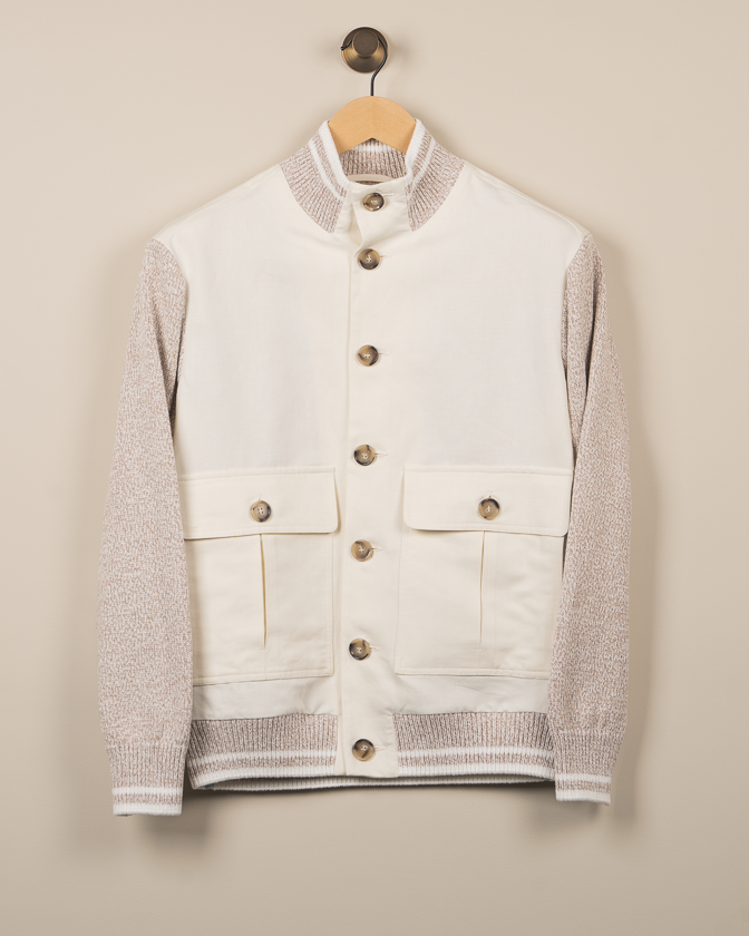 Hybrid bomber i lin & Piuma Bomull