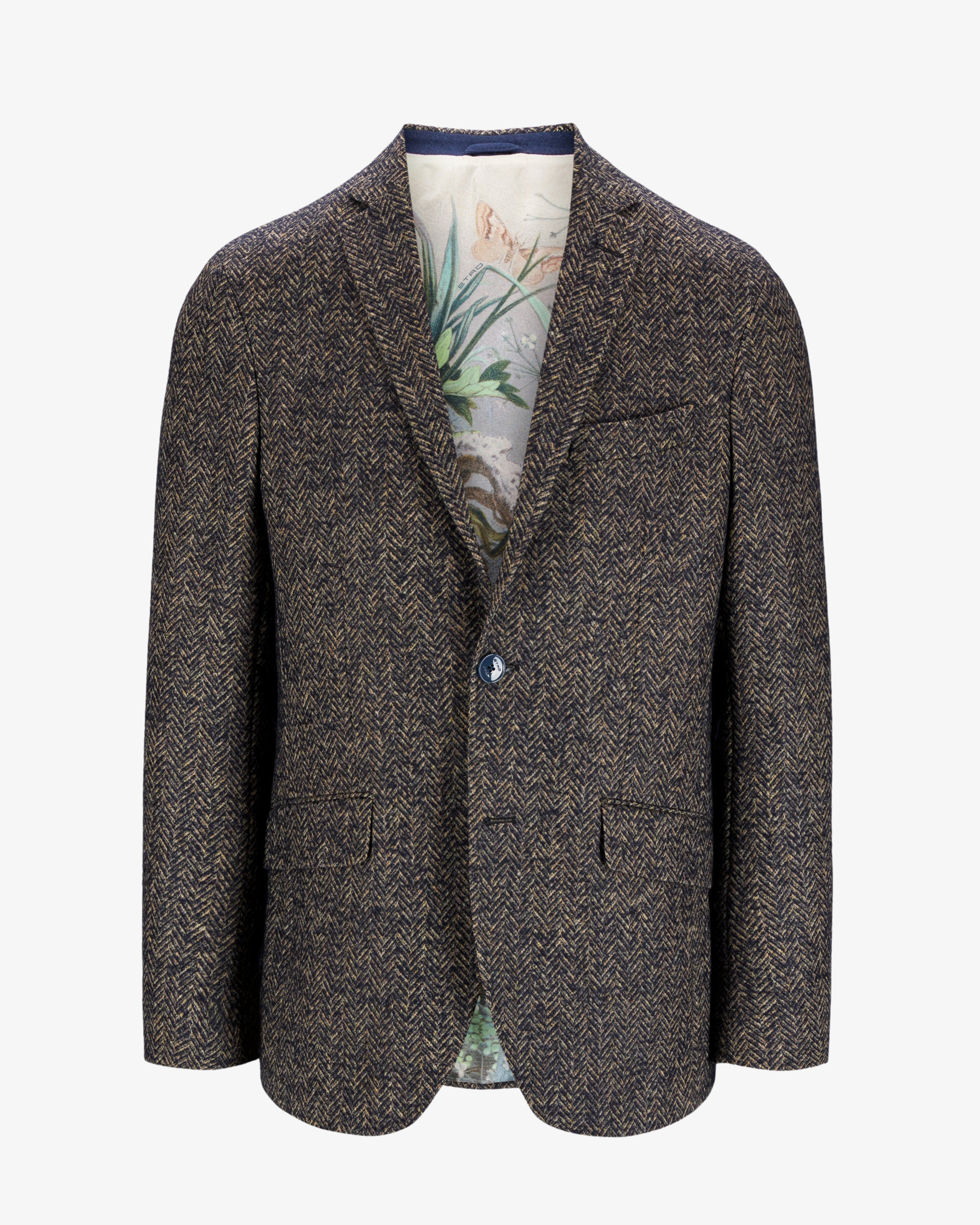 Slim-fit Herringbone Ull Blazer