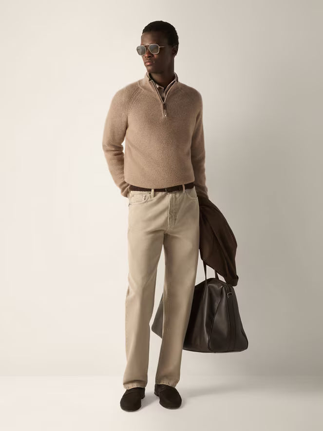Mélange Oasi Cashmere Zip - Beige