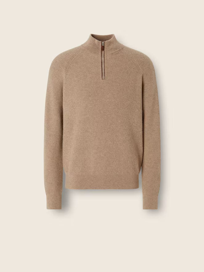 Mélange Oasi Cashmere Zip - Beige