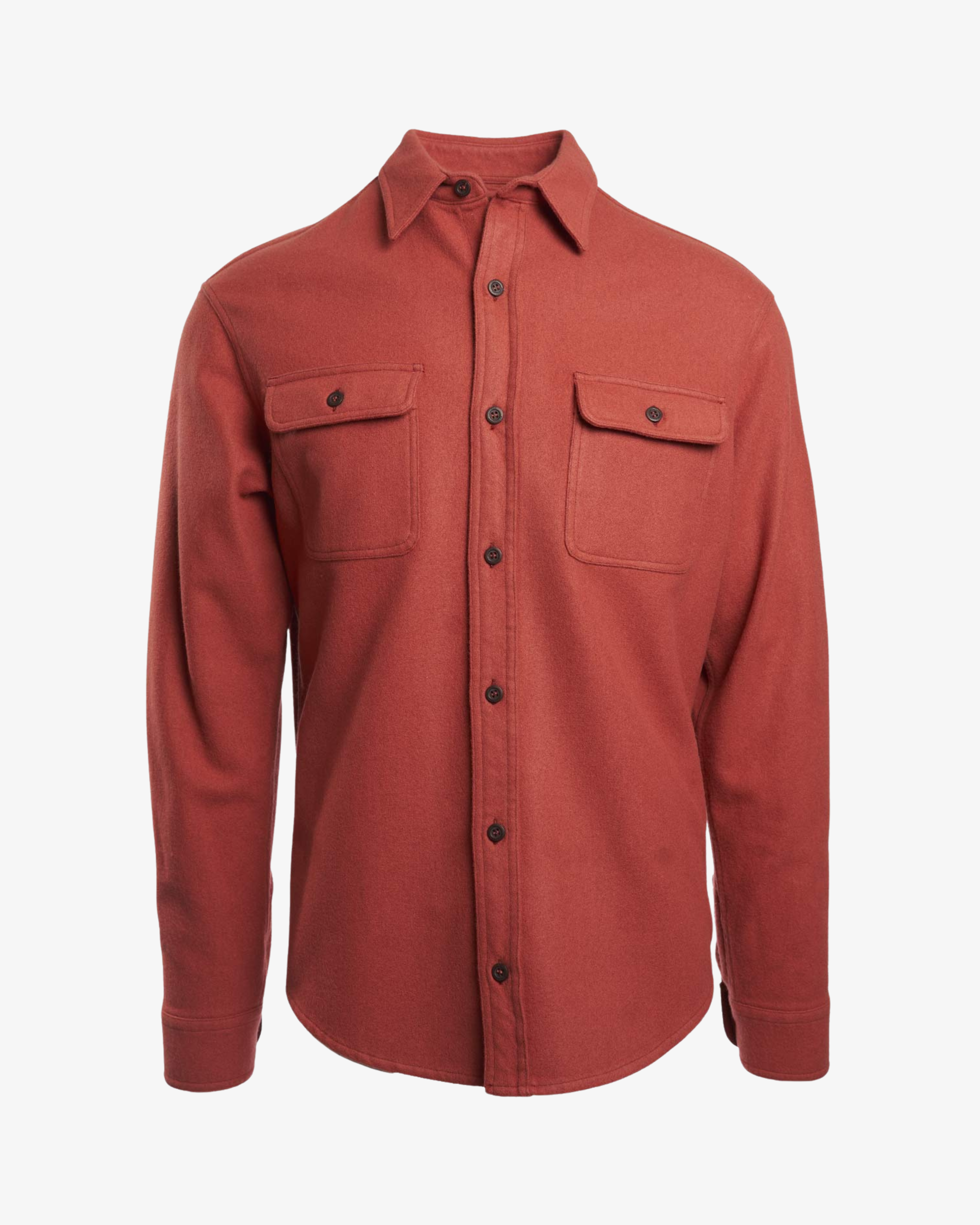 Ull Overshirt Vasket Rød