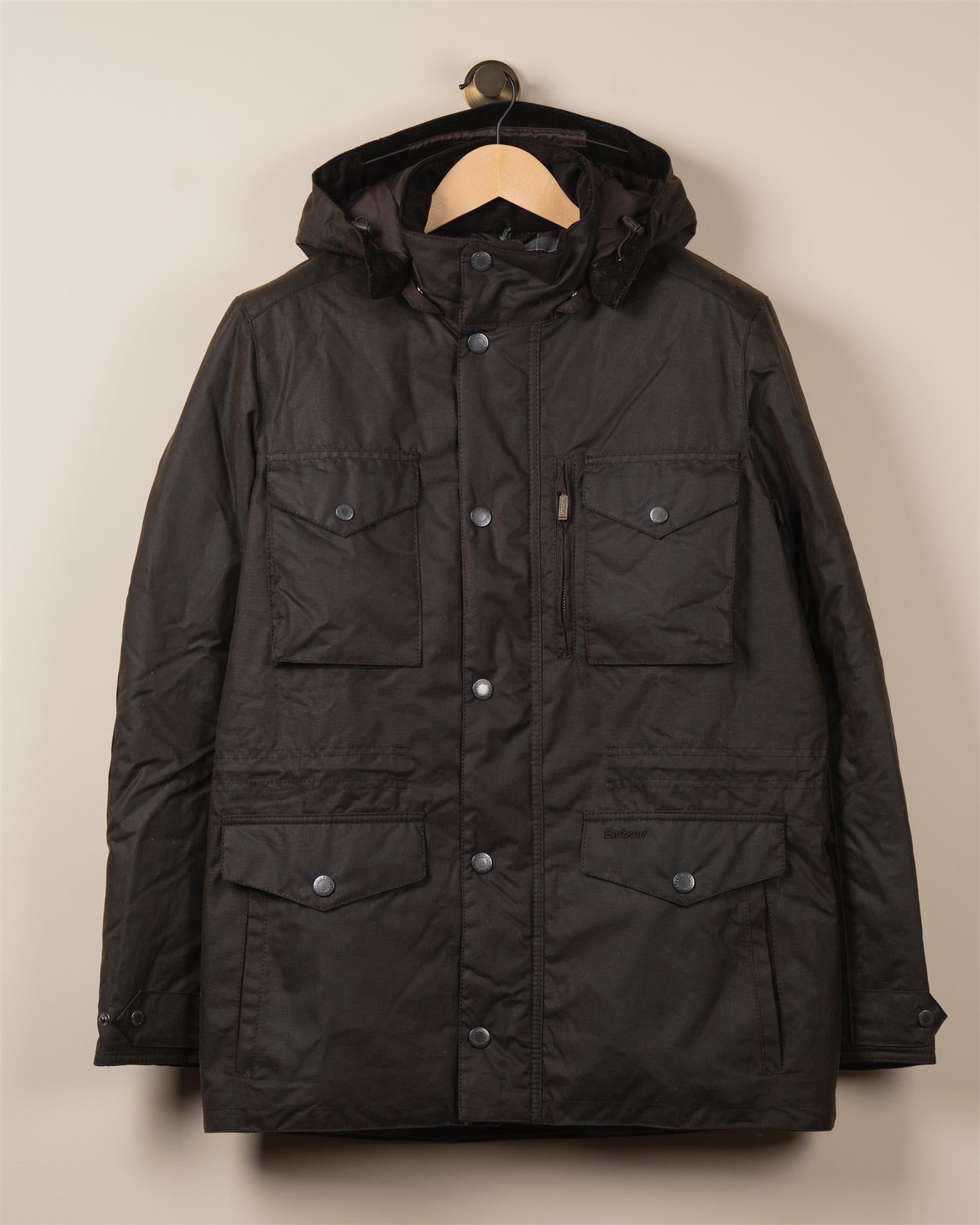 Winter Snapper Wax Jacket  Dark Brown fra Barbour.