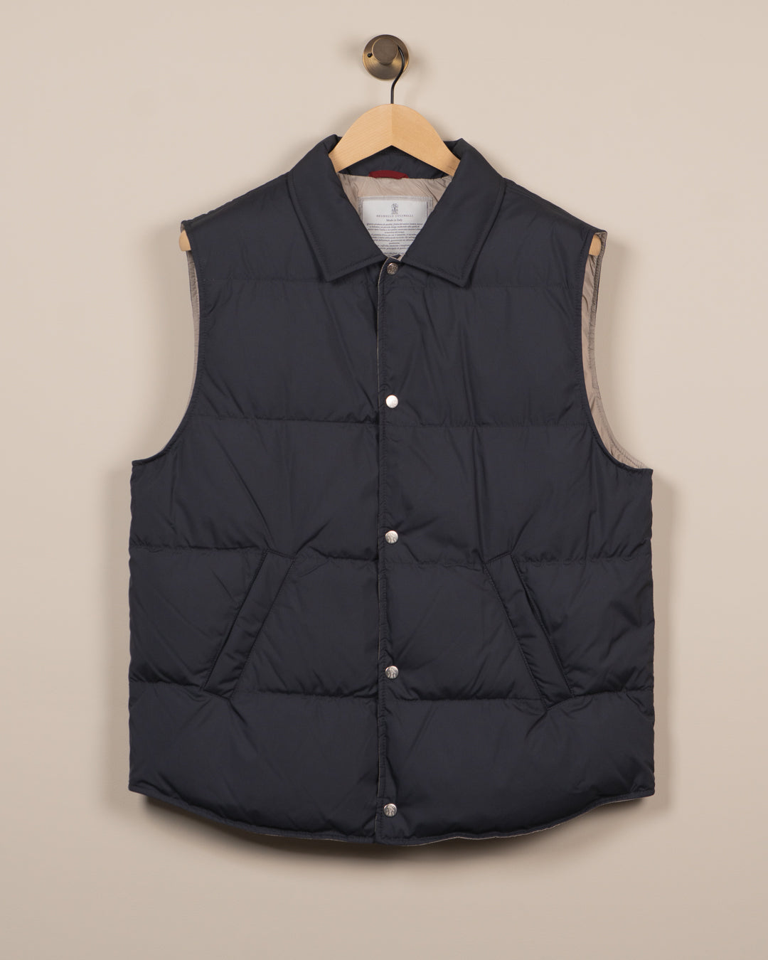 Techno fabric dun vest - Navy