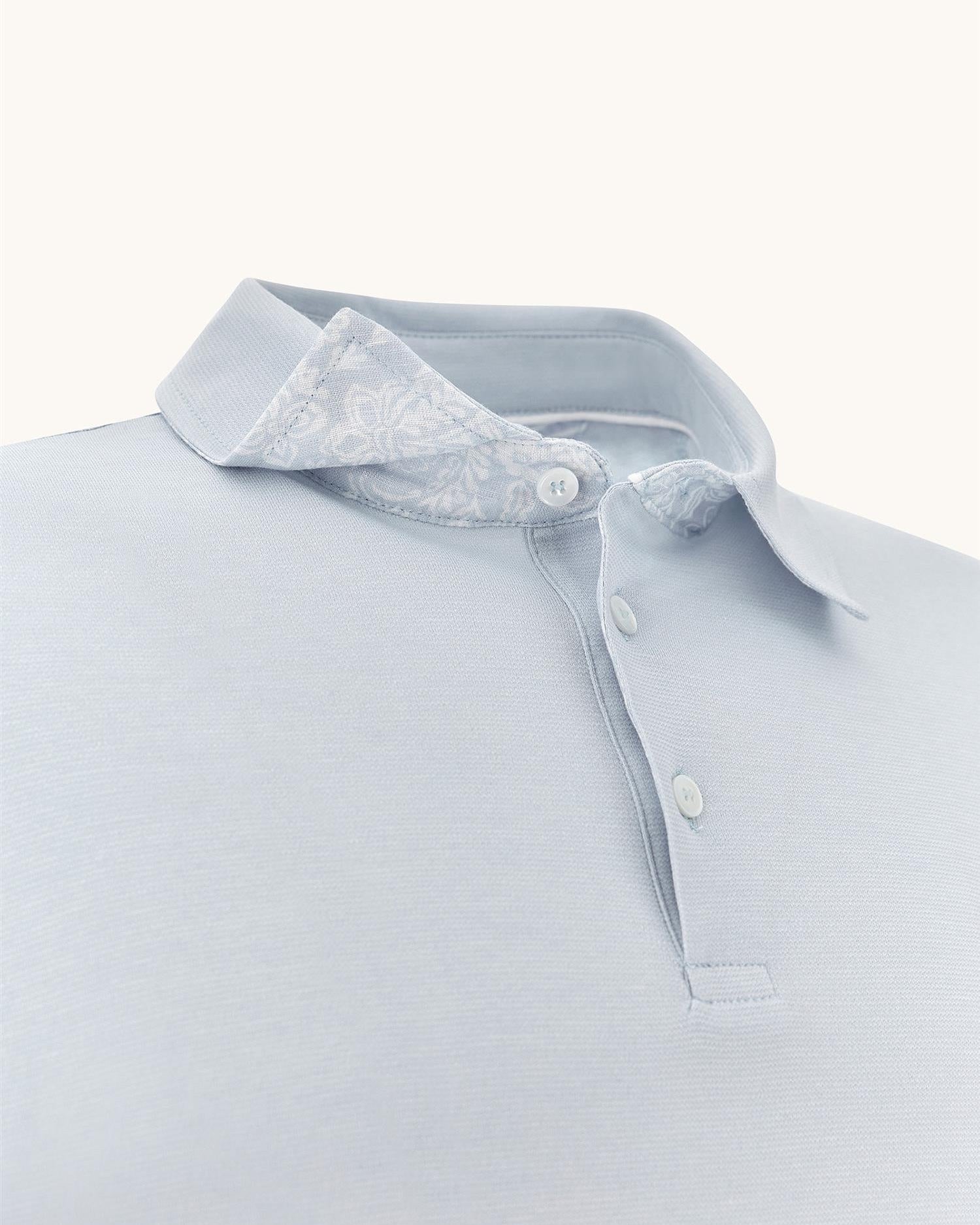 Polo Skjorte Bomull - Blå