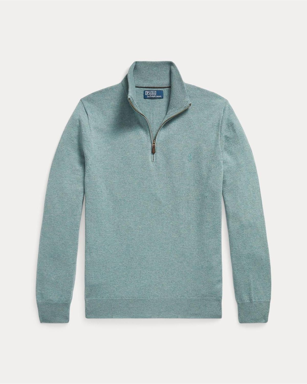 Merino Half Zip - Turkis