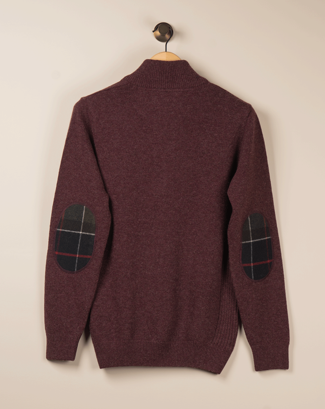 Half Zip Burgunder