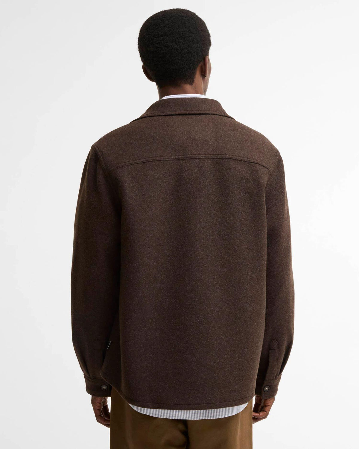Marltown overshirt i ullblanding - Brun
