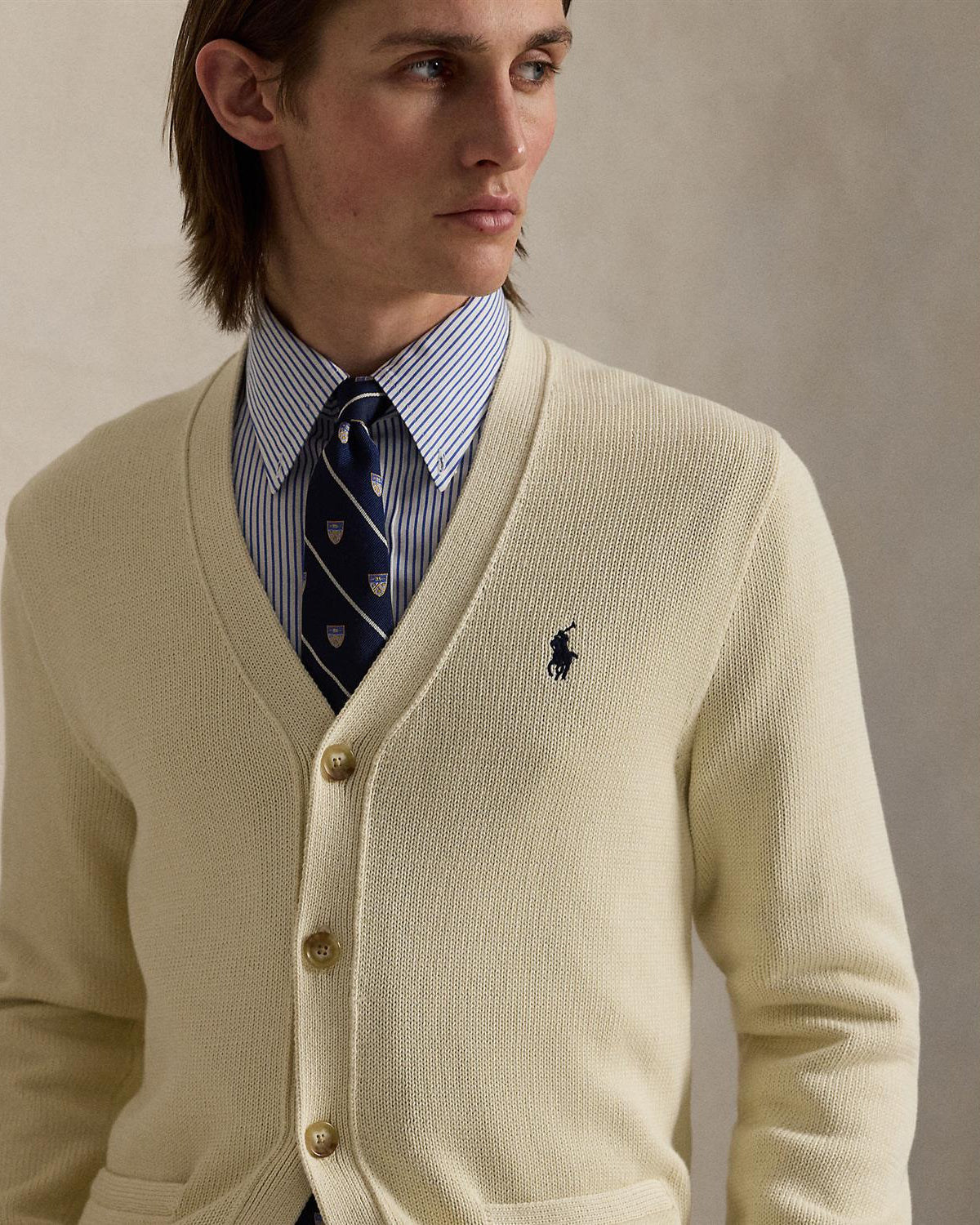 Cardigan Bomull - Beige