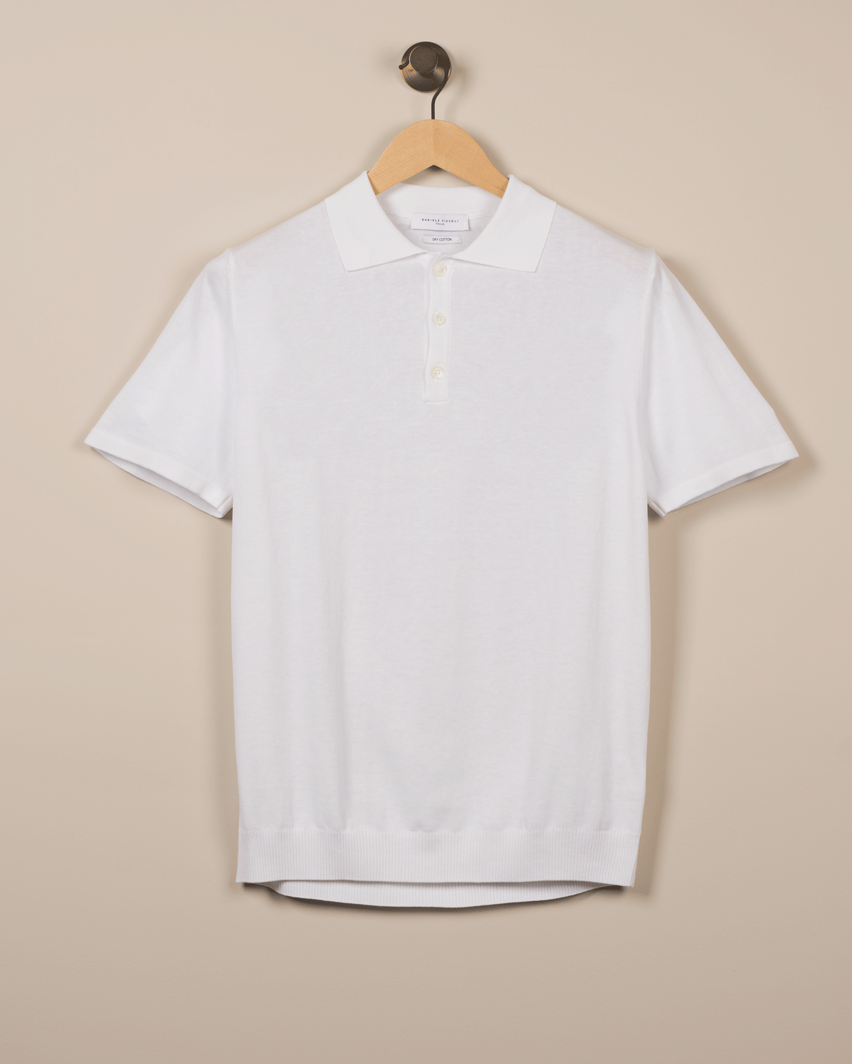 Skjortegenser Dry Cotton Kort Arm - Hvit