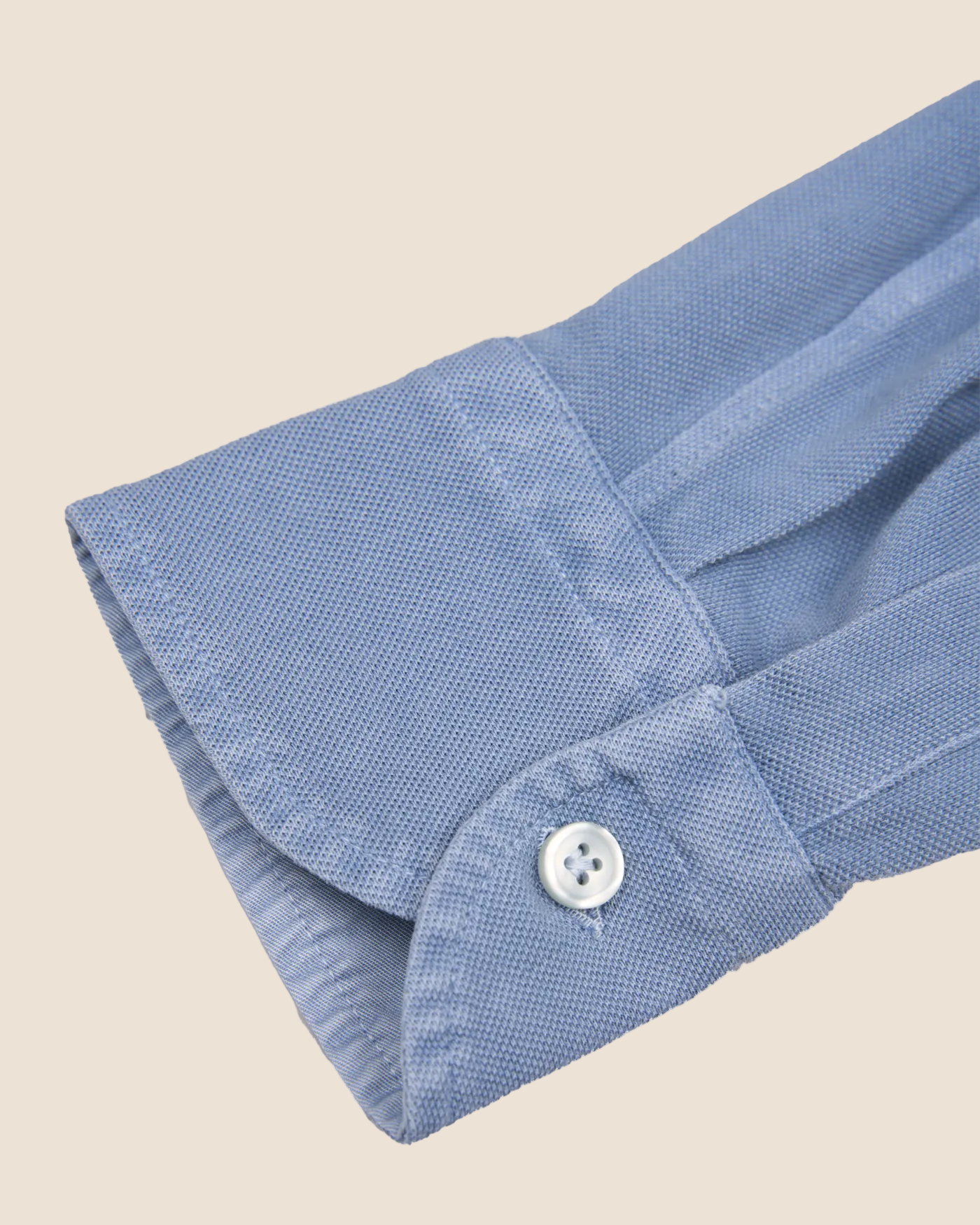 Pique Skjorte - Jeans blå