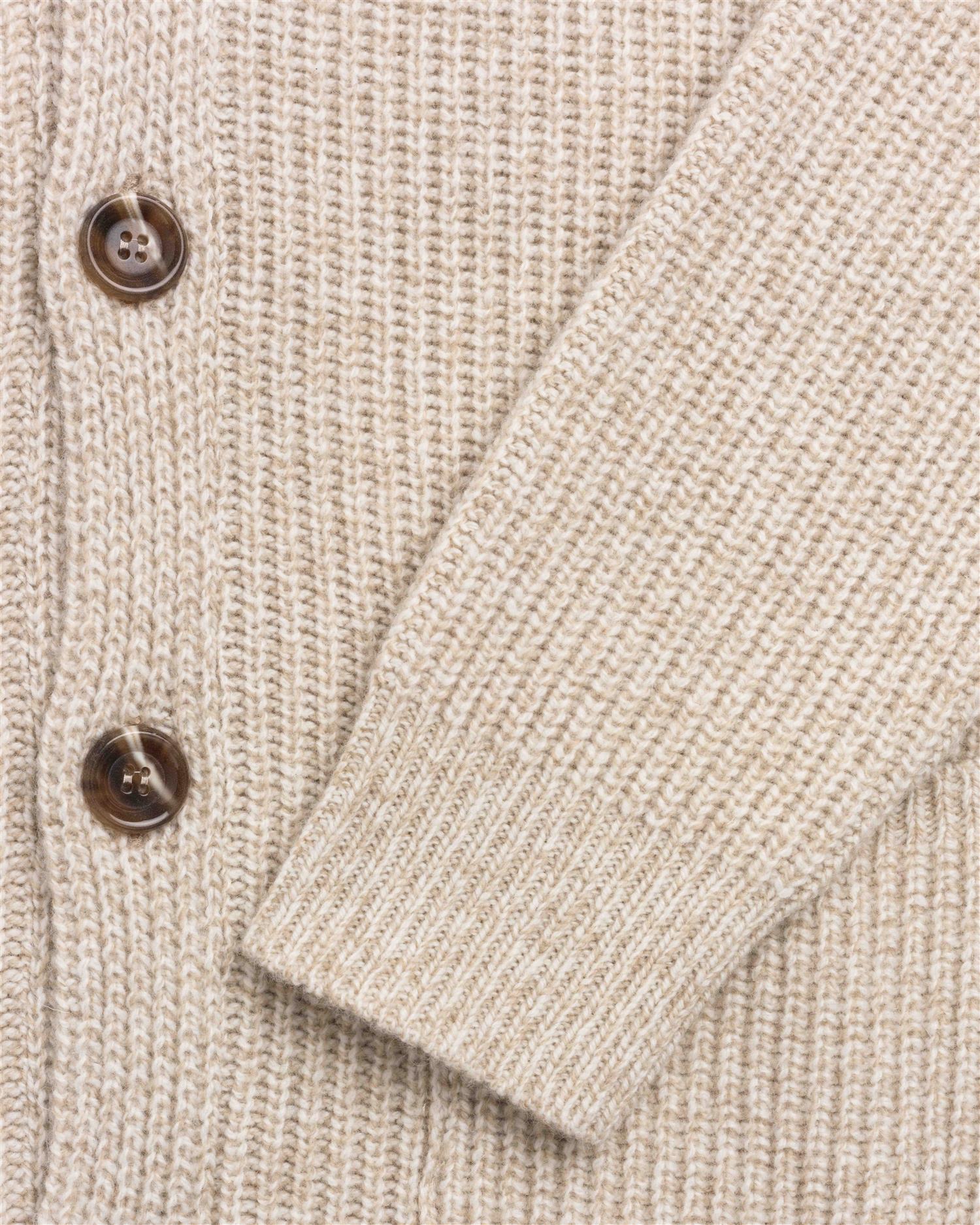 Cardigan m Charles krage - Beige-Daniele Fiesoli-www.gunnaroye.no