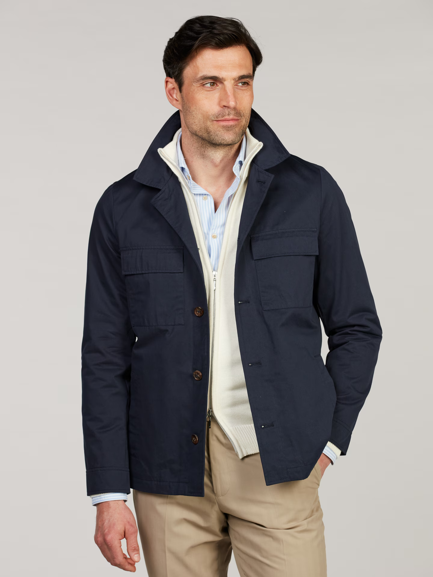 Full-Zips Bomull - Hvit