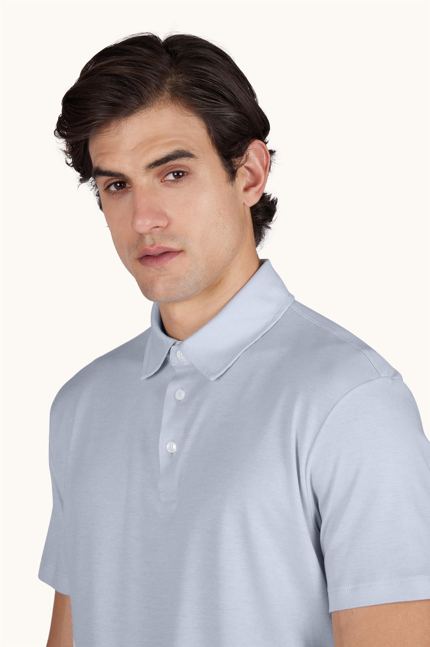 Polo Skjorte Bomull - Blå