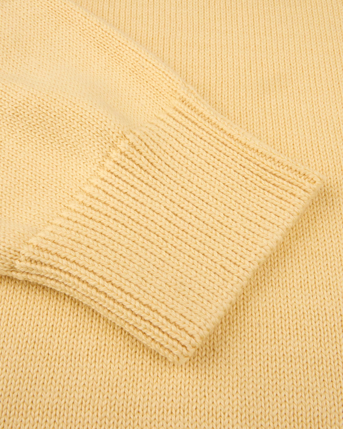 Rundhals Genser Bomull - Gul