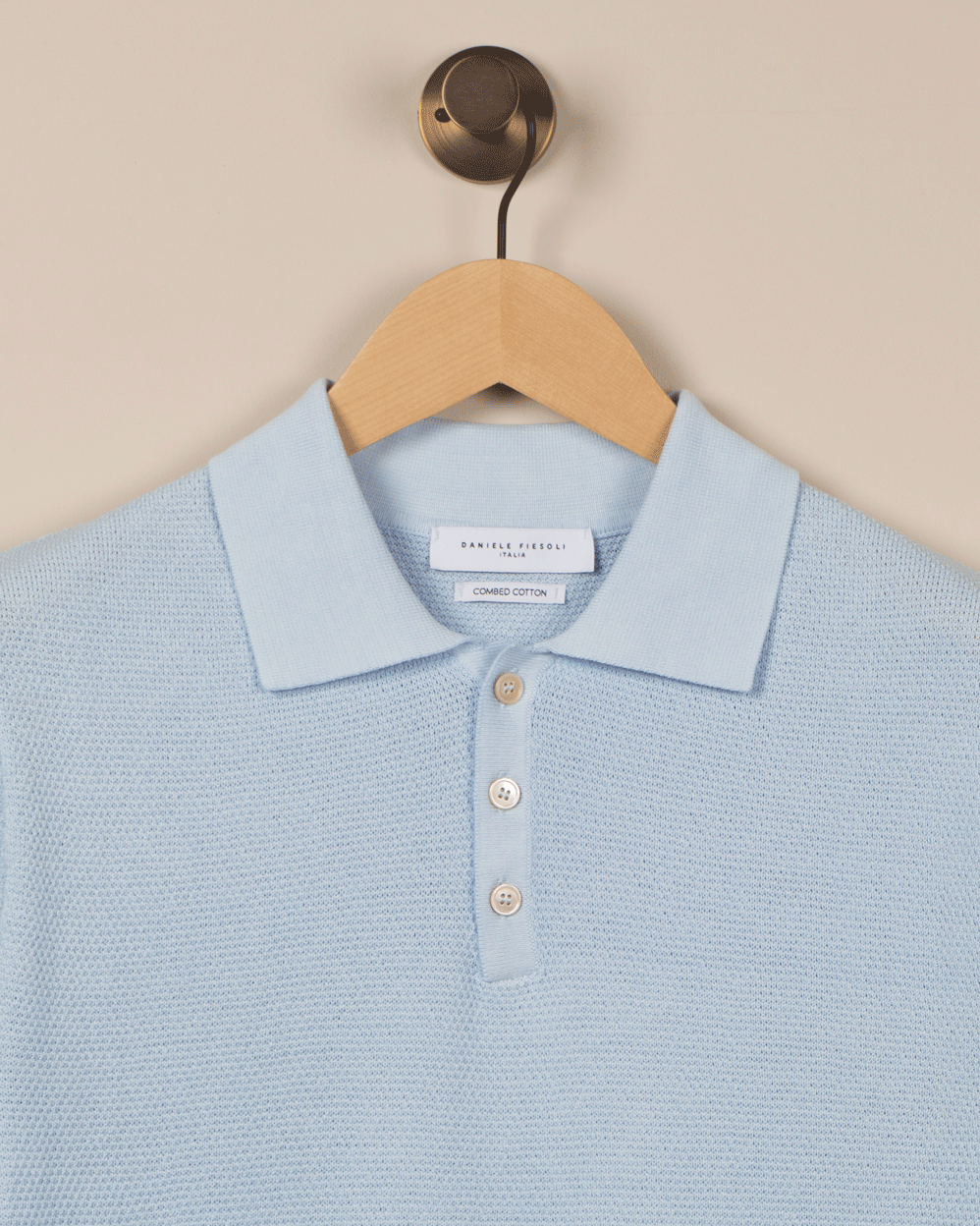 Bomull Pique - Lys blå