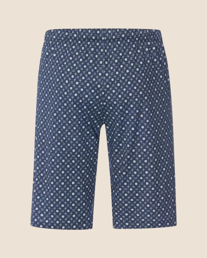 Småmønstret Pyjamas Shorts - Navy