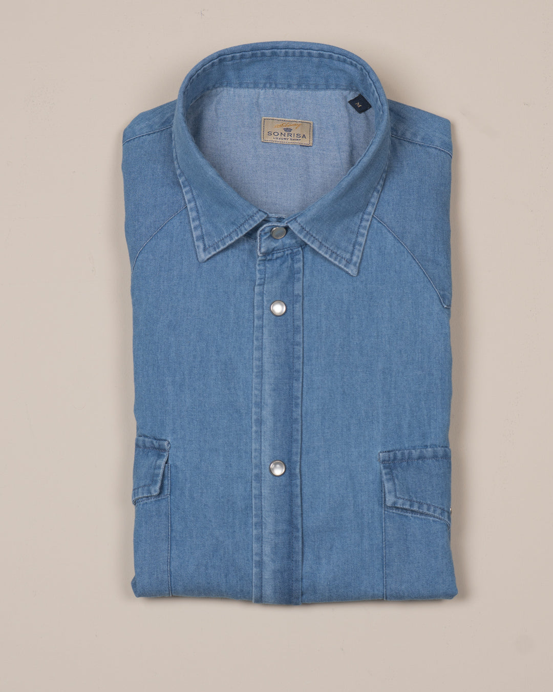 Pocket Denim Shirt Blue