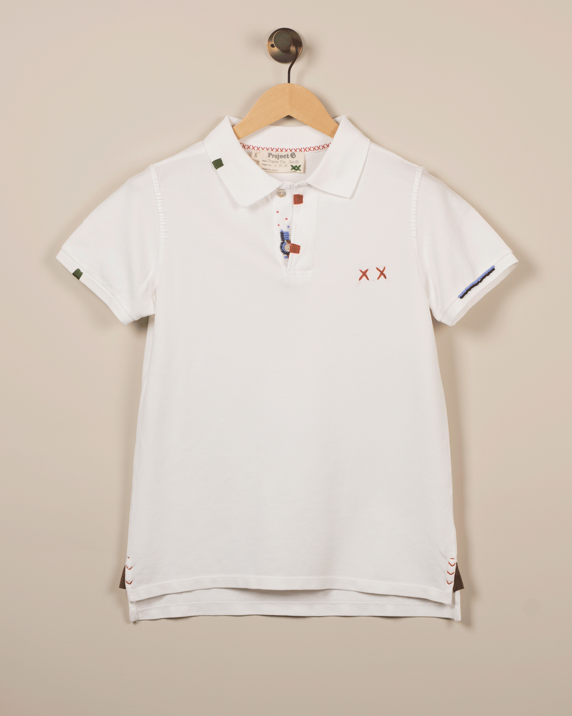 Pique m/Perler - Hvit