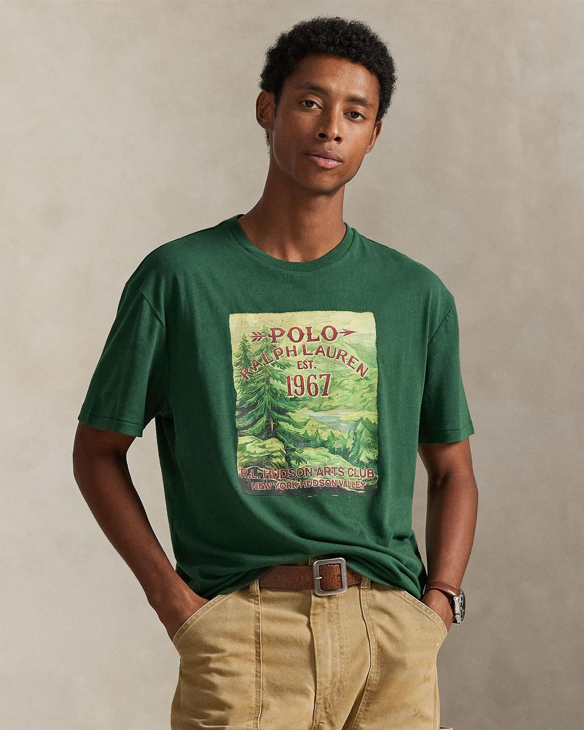 T-Shirt M/Print - Grønn