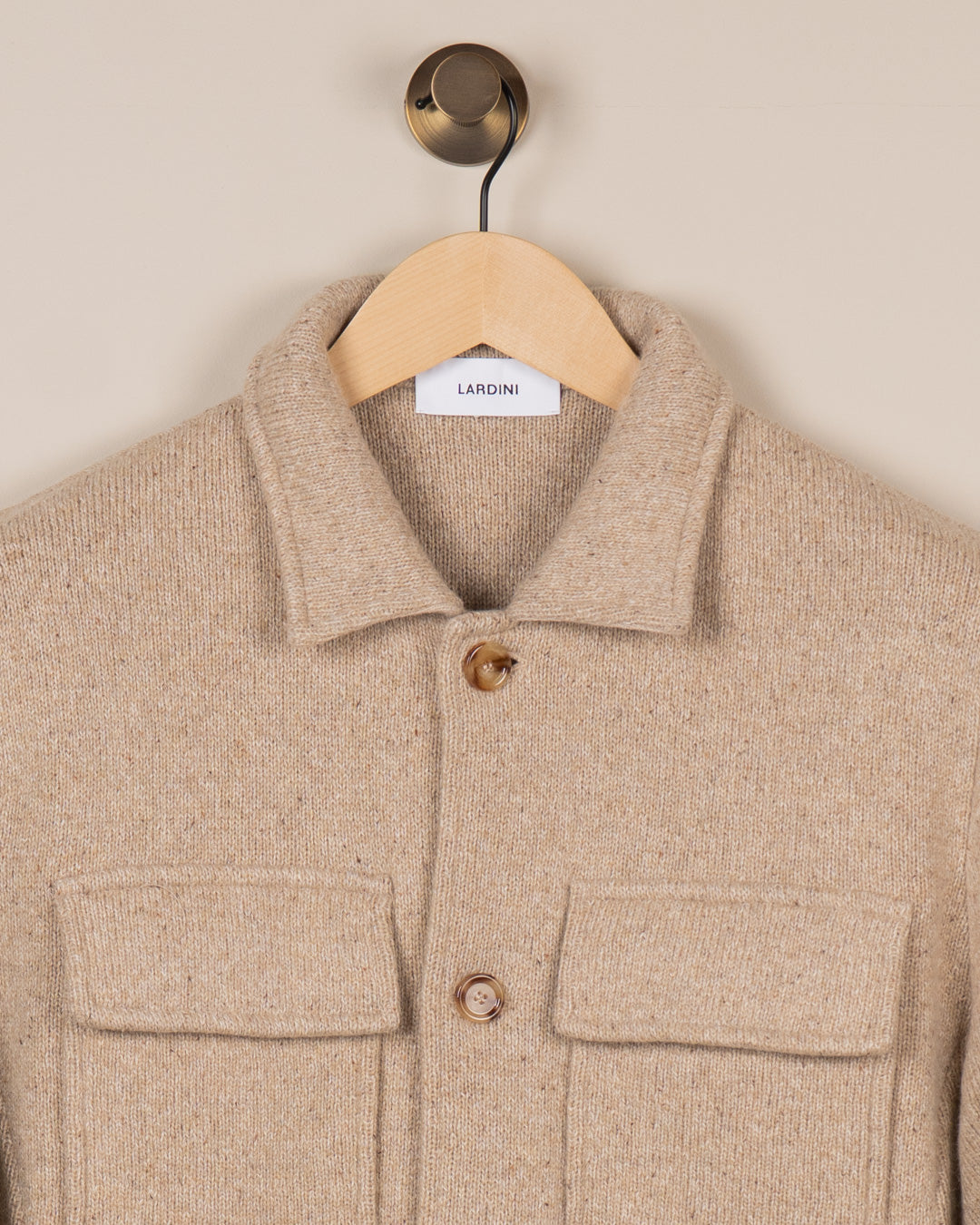 Knit overshirt - Beige