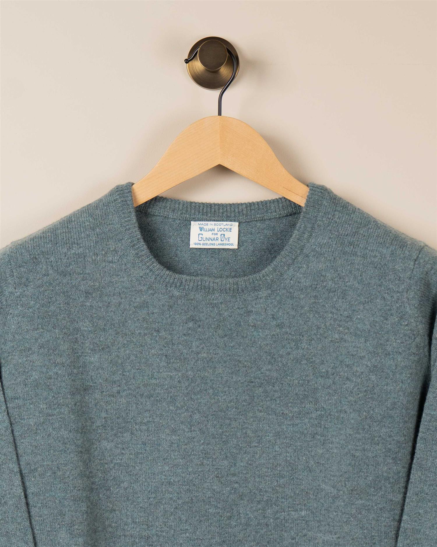 Rundhals Genser - Blågrønn