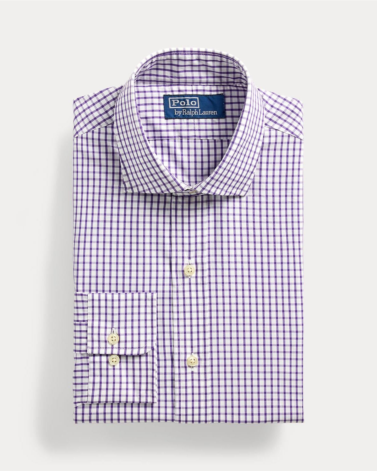 Custom Fit Tattersall Poplin Shirt - Lilla