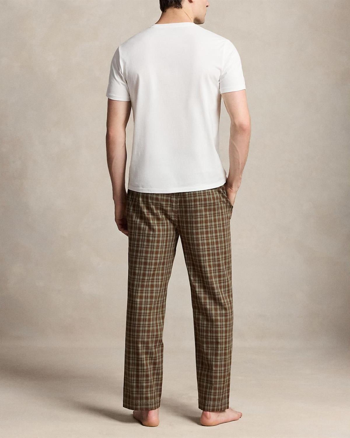 Jersey Pyjamas - Hvit/Brun