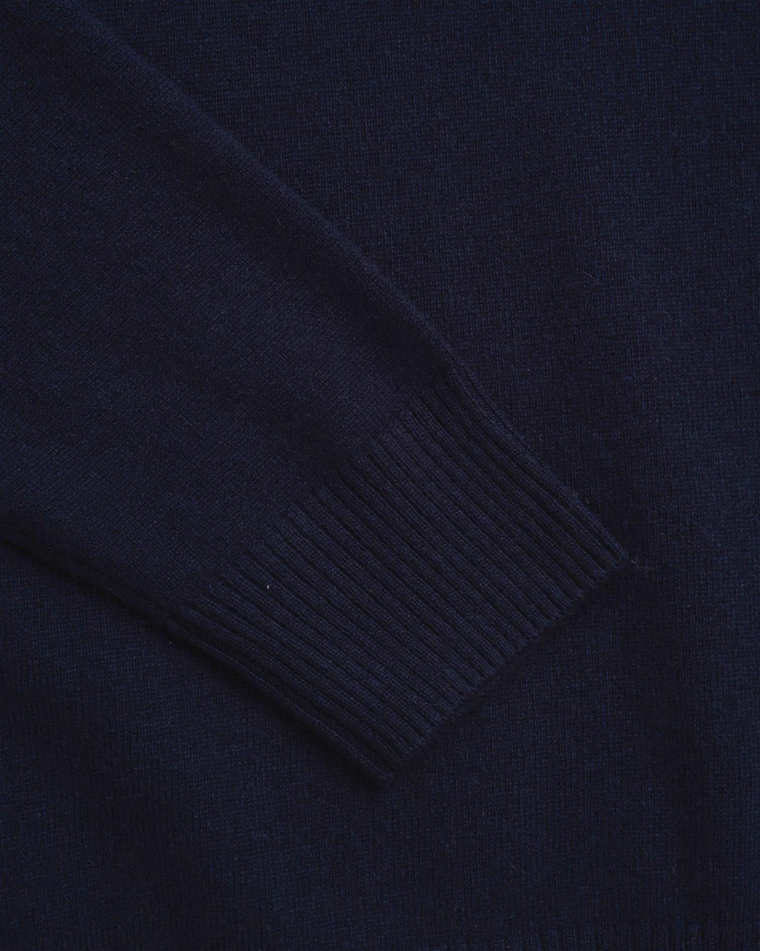 Half-Zip med Kontrast - Navy