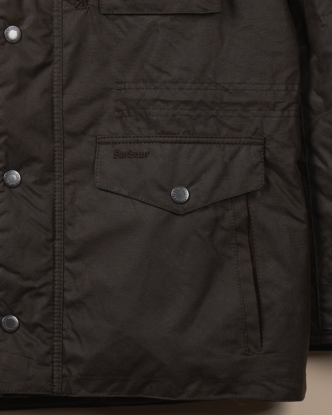 Winter Snapper Wax Jacket - Dark Brown