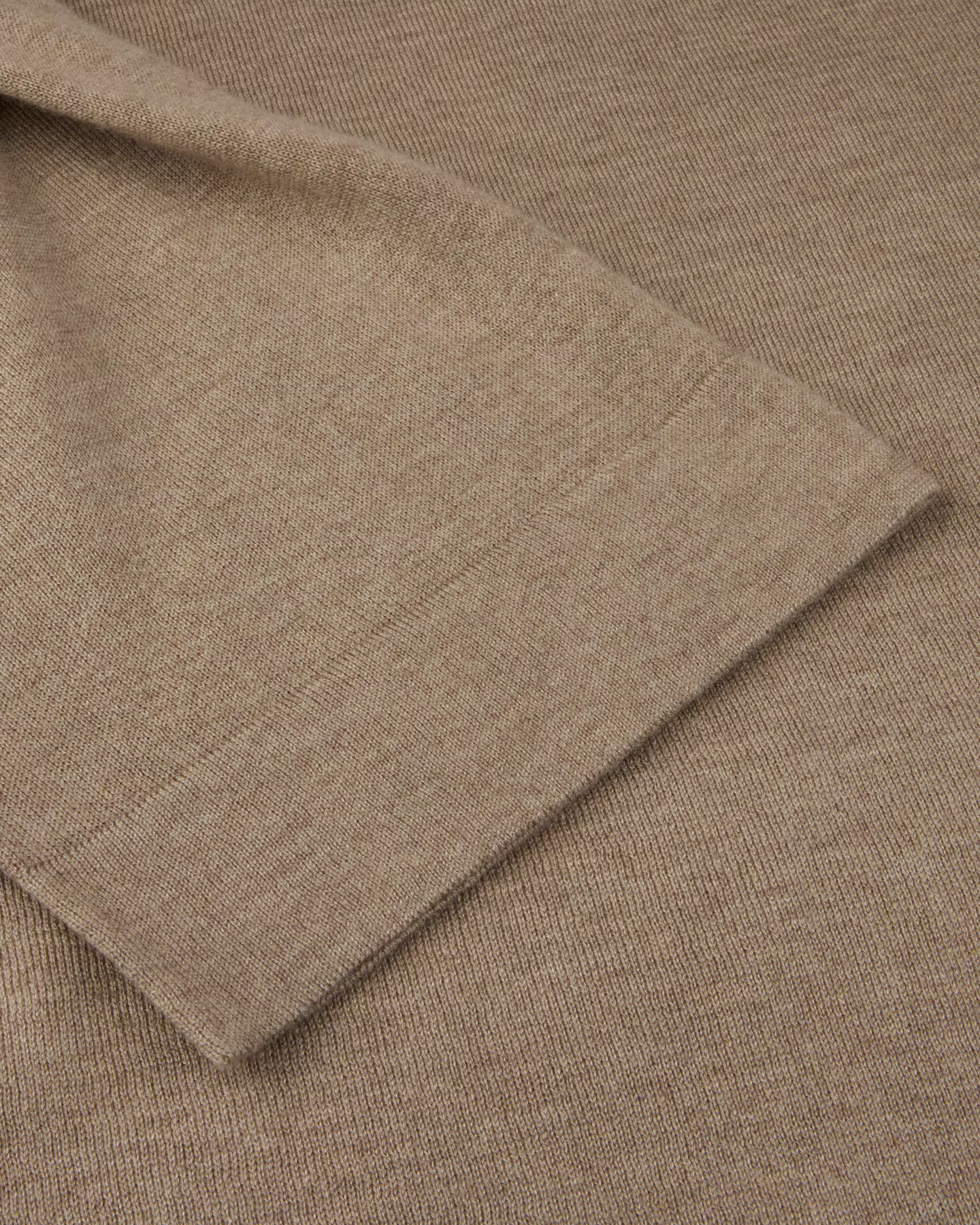 Cashmere/Silke T-Skjorte - Beige