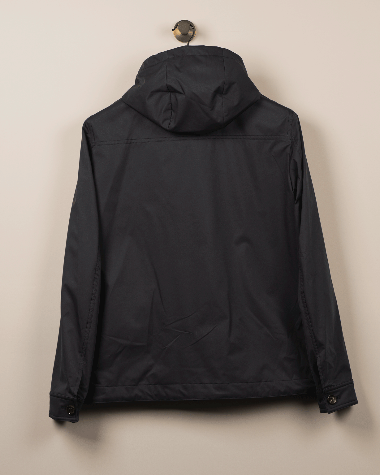 Kort Ytterjakke m/Lommer og Hette - Blå