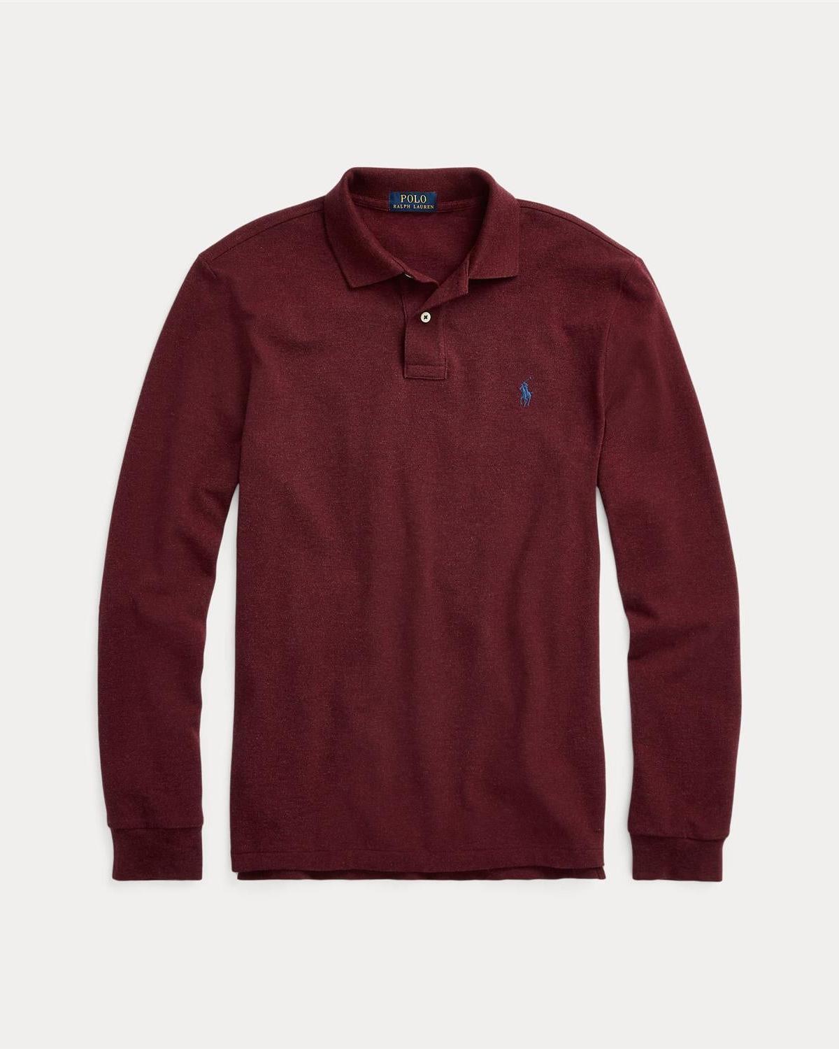 Mesh Polo - Burgunder