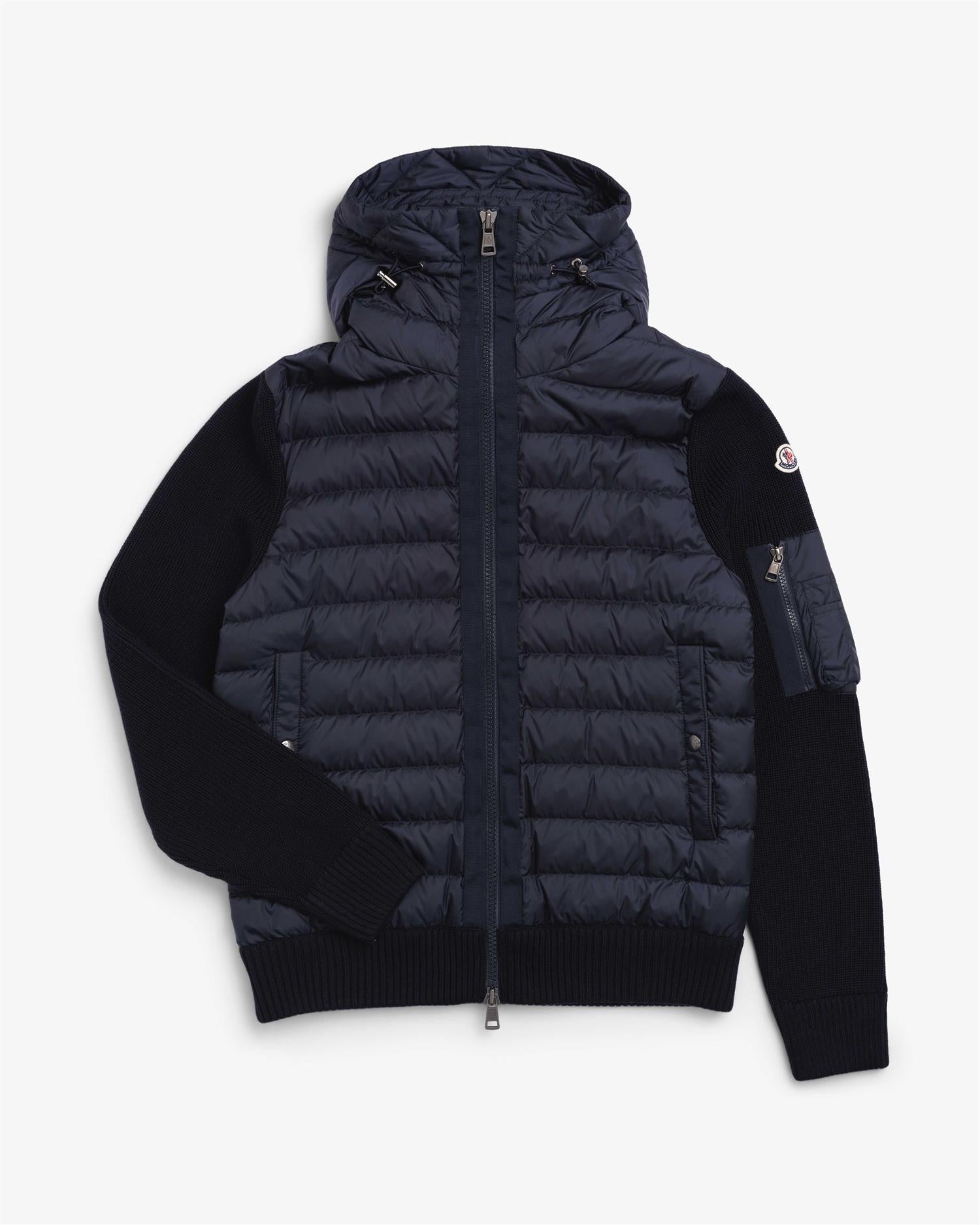 Cardigan med Dun - Navy-MONCLER-www.gunnaroye.no