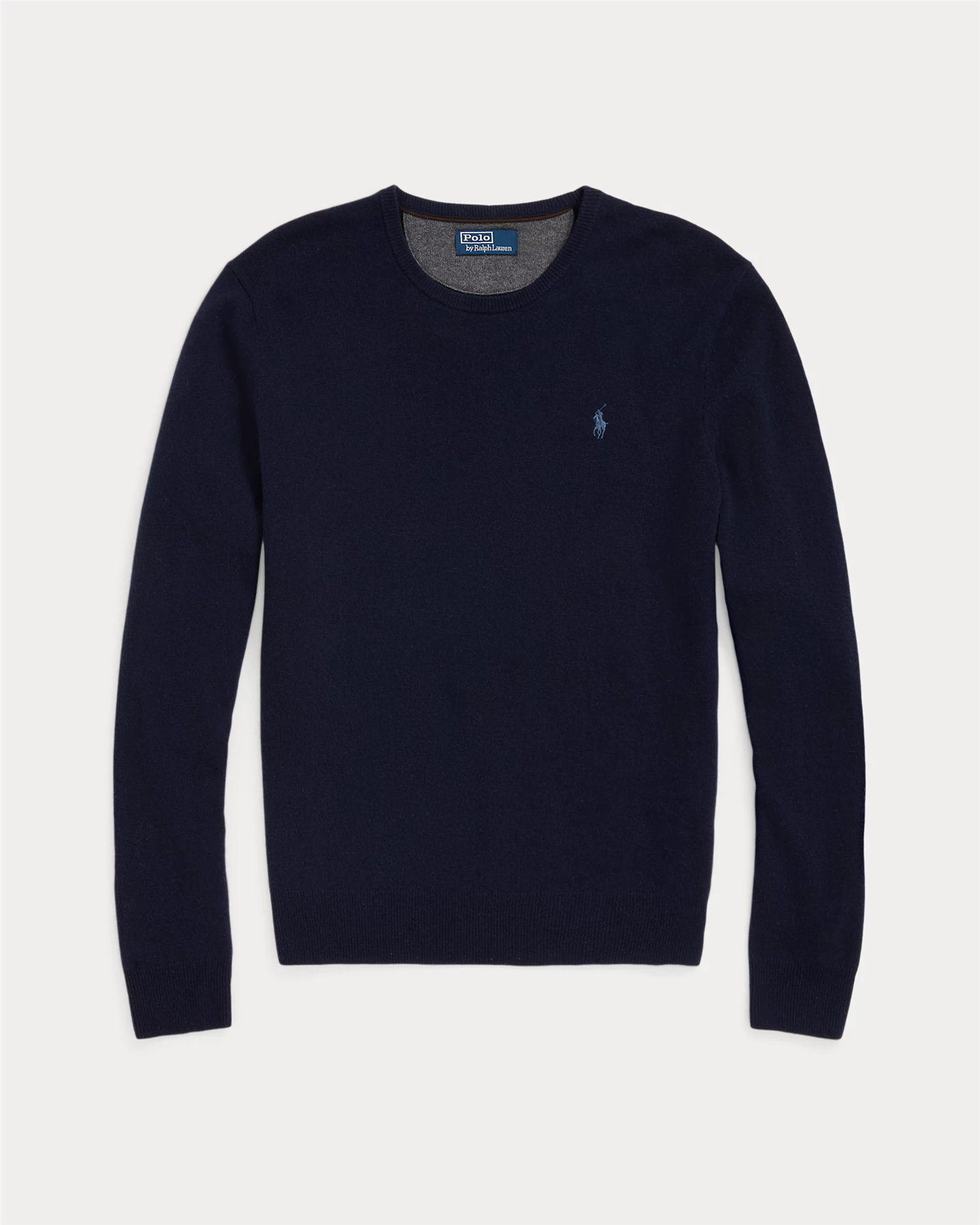 Wool Crewneck Jumper - Navy-Polo Ralph Lauren-www.gunnaroye.no