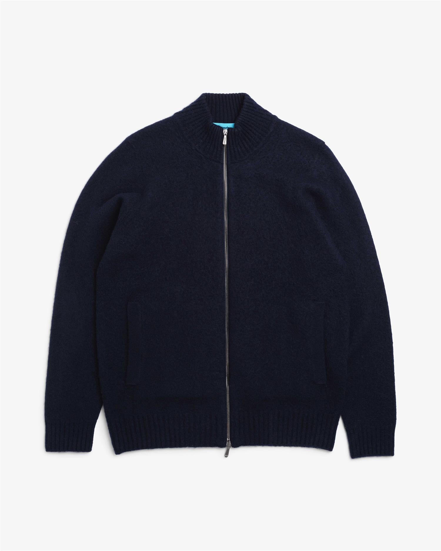 Full Zip Cardigan - Navy-Drumohr-www.gunnaroye.no