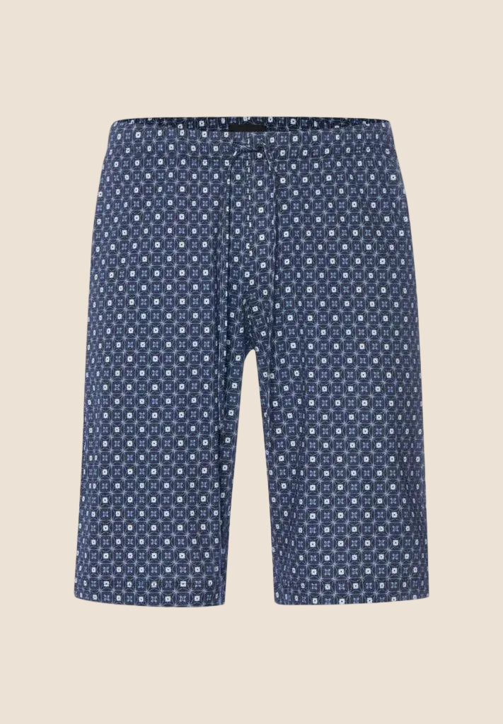 Småmønstret Pyjamas Shorts - Navy