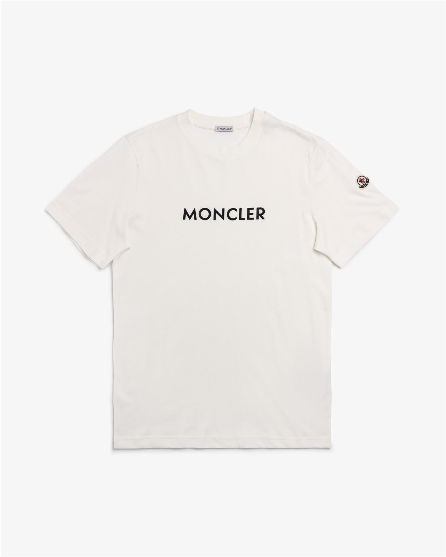 T-Shirt med Logo - Hvit-MONCLER-www.gunnaroye.no