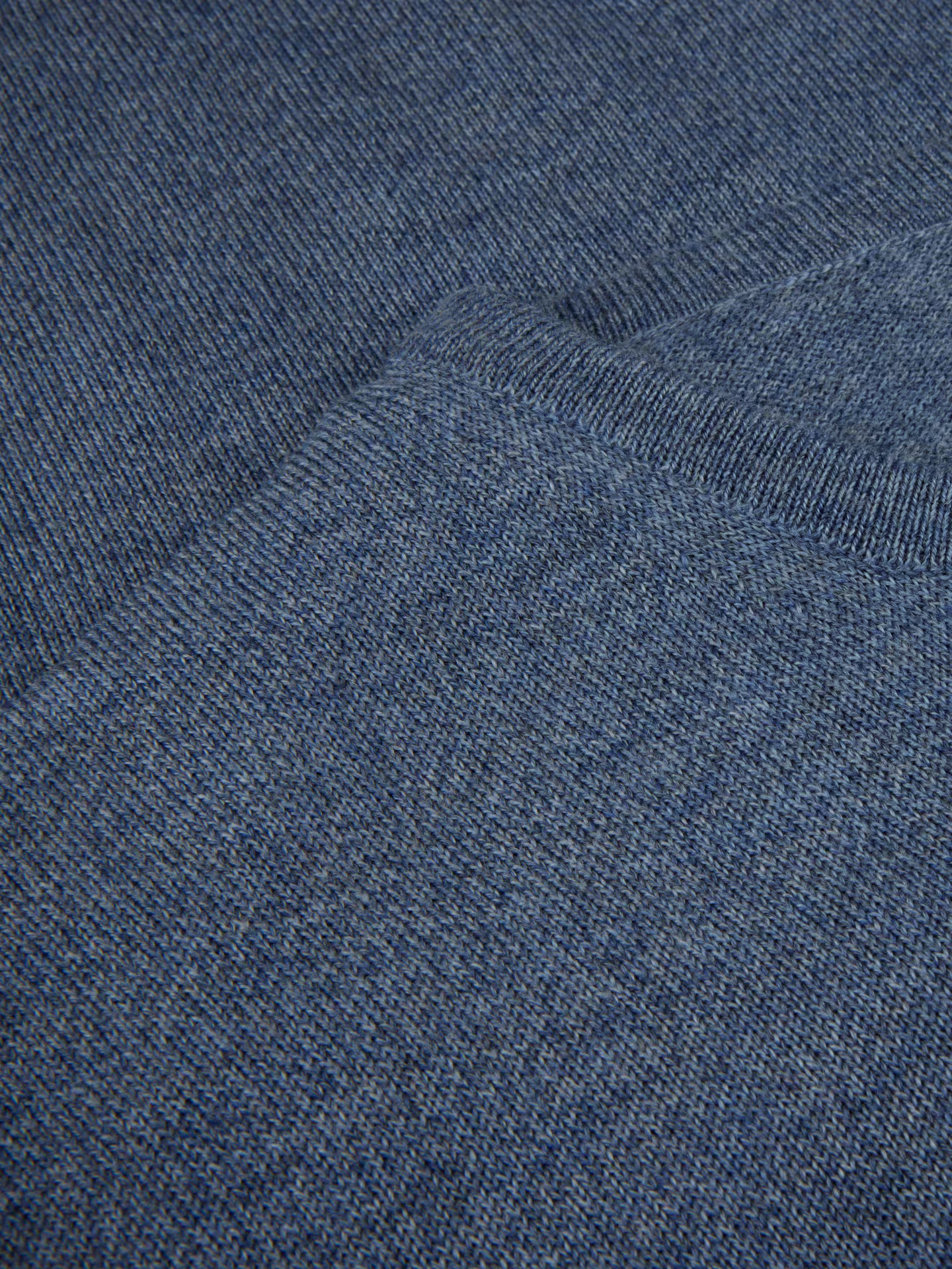 Rundhals Merino - Jeans blå